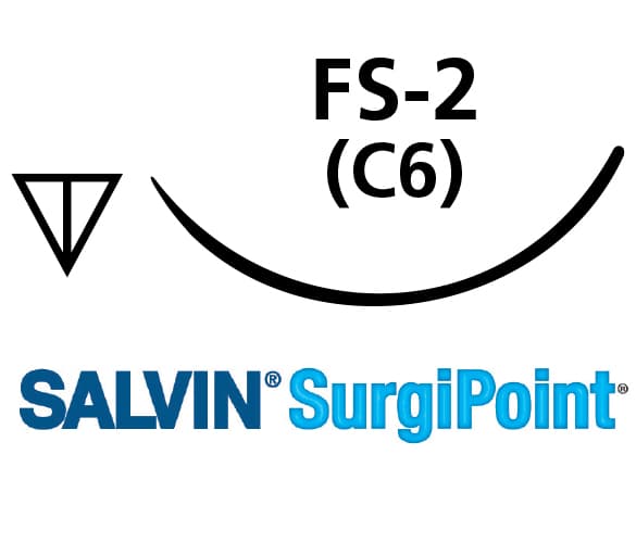 Salvin SurgiPoint 4-0 Monoderm™ - 18" (45cm) - Violet - FS-2 (C6) CobraBlack - Box of 12