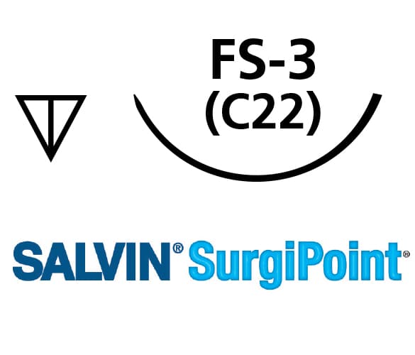Salvin SurgiPoint 5-0 Polypropylene - FS-3 (C22) 18" (45cm) - Box of 12