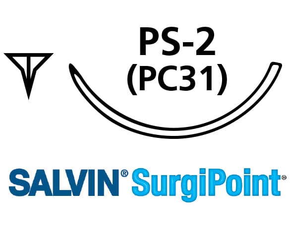 Salvin SurgiPoint 4-0 PGA Polyglycolic Acid Synthetic Absorbable-Braided  PS-2 (PC31)18” (45cm) - Box of 12