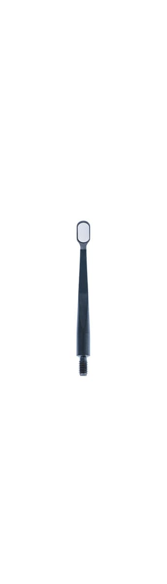Micro Mouth Mirror Rhodium - 3x6mm - Black