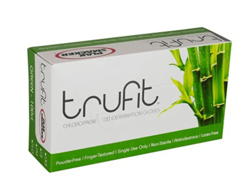 TruFit Nitrile Chloroprene Exam Green Gloves